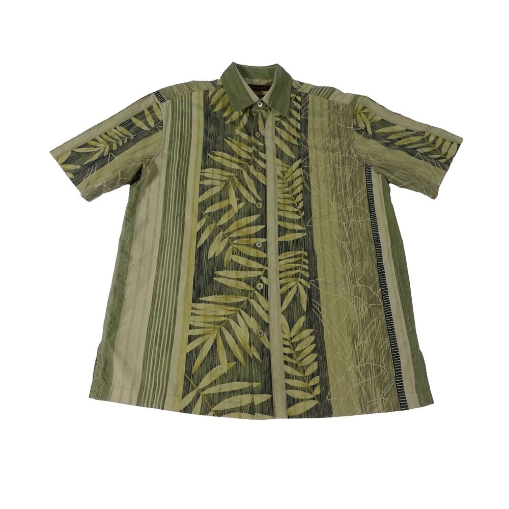 Tori Richard Honolulu Floral Leaf Button Up Hawaiian Shirt Men's Medium